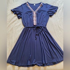 Old Navy A-line navy blue dress